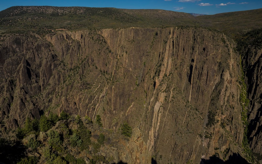 The sheer walls of the Black Canyon